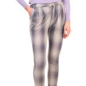 Trousers Size 26 Stretch Linen Blend Cropped NEW